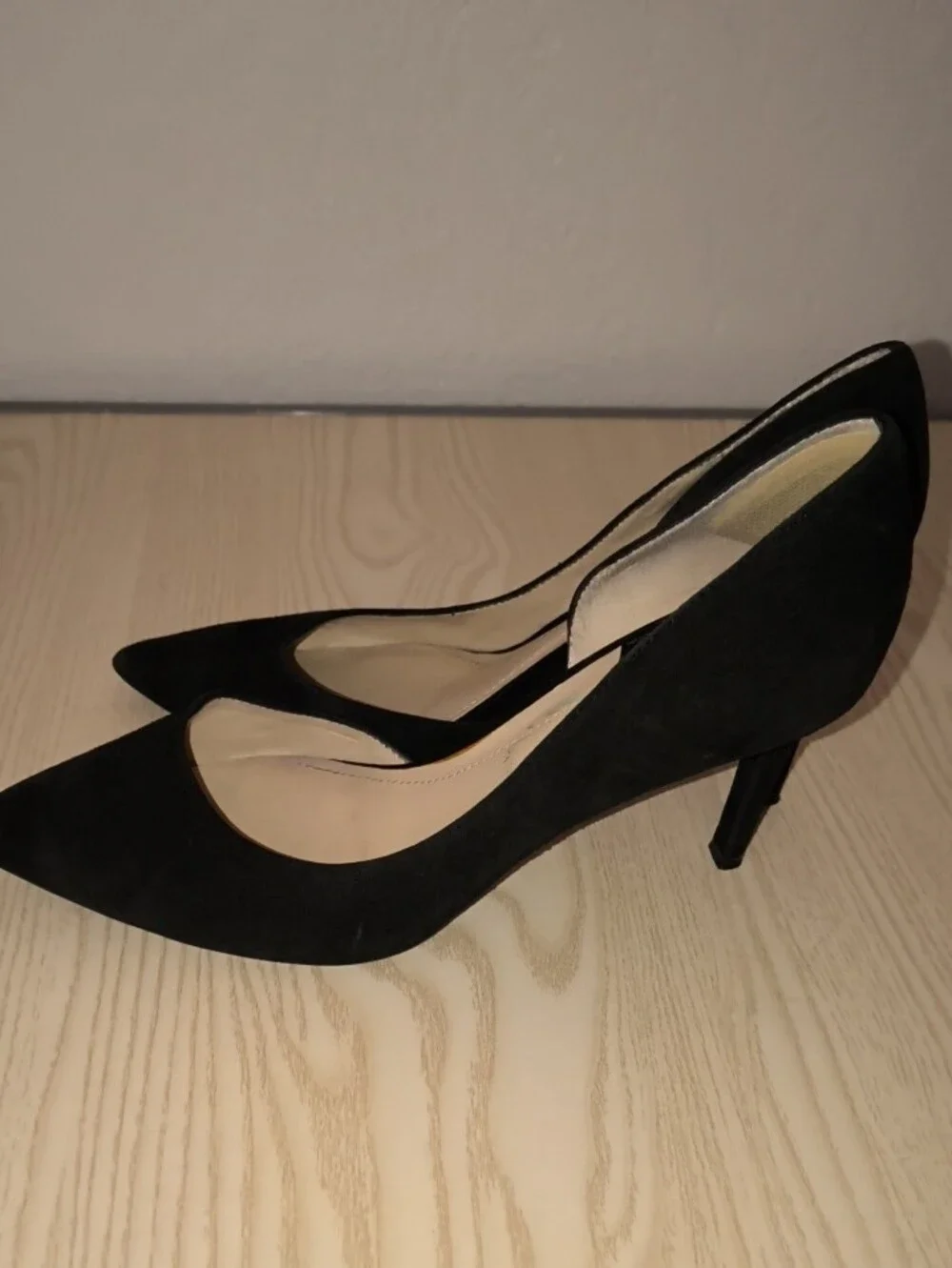Marc Fisher Black Suede D’Orsay Pointed Toe Pumps Heels Formal Sheek Sz 8
